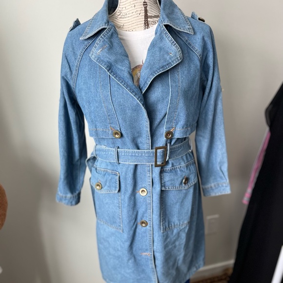 Vintage Denim Trench coat - Picture 1 of 3